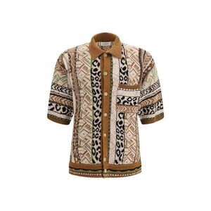 Laneus Cotton Pattern Shirt Men Multicolor Shirts